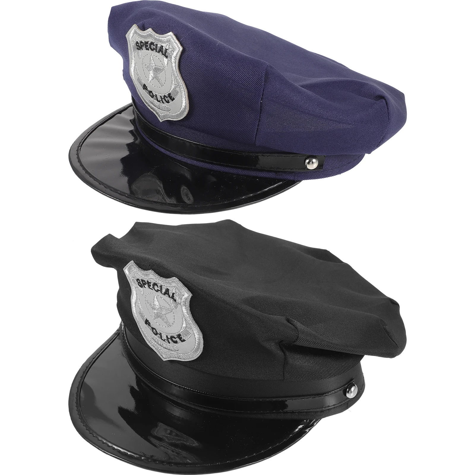 

2 Pcs Hats Police Cap Party Favor Cop Men Airplane Women Unisex Accessories Women's