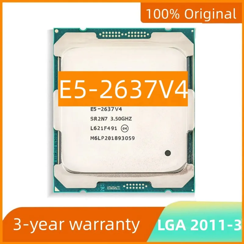 

E5 2637V 4 CPU E5-2637V4 процессор X99 3,50 GHZ 4-Core 20MB LGA2011-3 135W 14NM