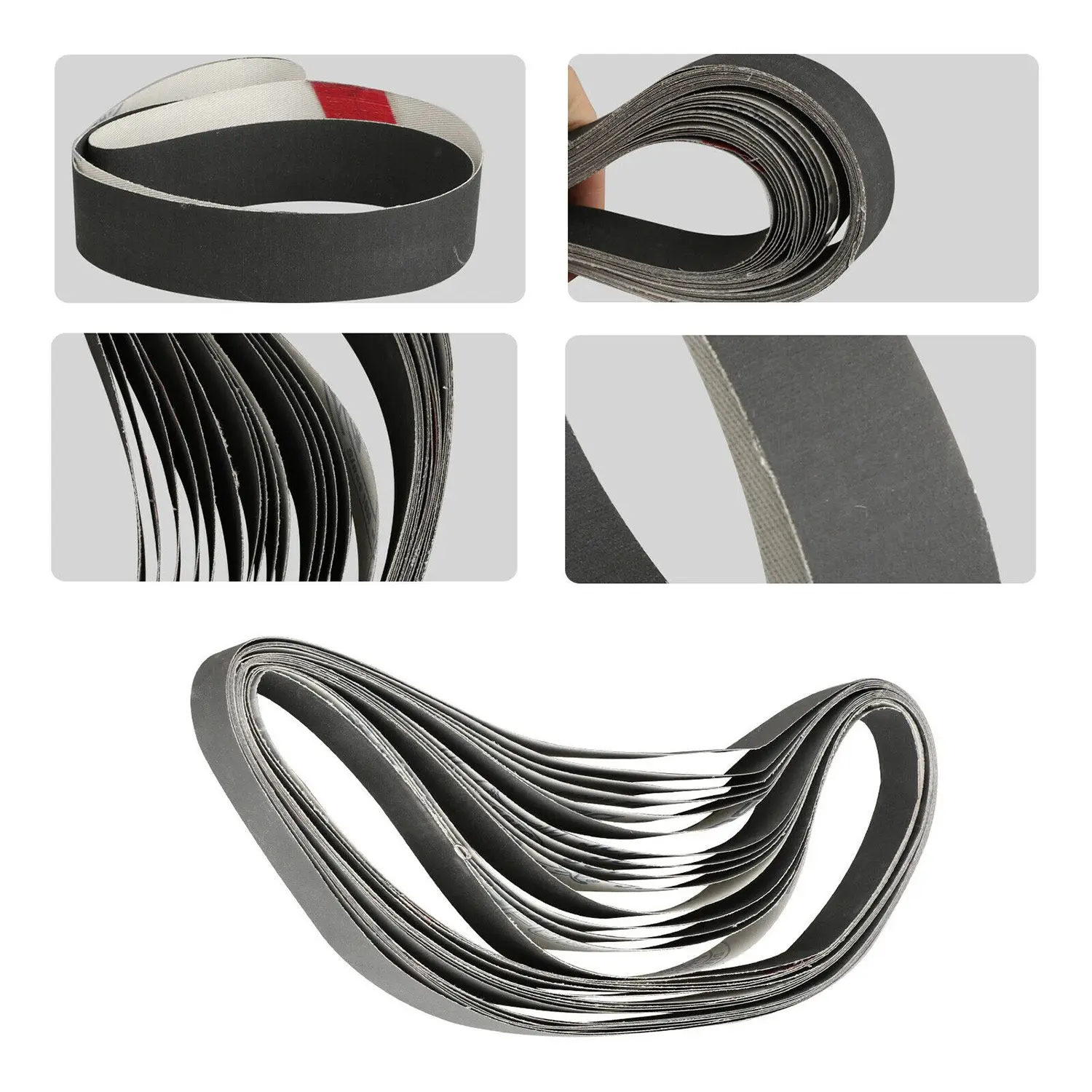15 pezzi 1 pollice X 30 pollici 600/800/1000 nastri abrasivi a grana rettifica lucidatura ossido di alluminio