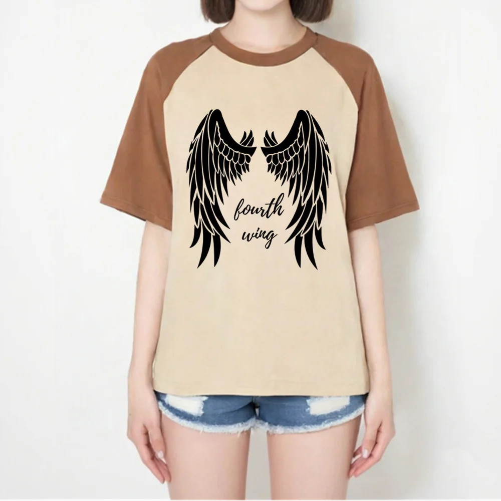 Fourth Wing shirt female Retro anime korean clothes Graphic Colorful hip hop t shirt korean clothes Retro Digital Grunge