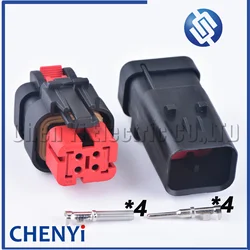 1 set 4 Pin 1.5mm Series male female Auto Waterproof Connector Camshaft Sensor Plug 776487-1 776488-1 For Carter Excavator