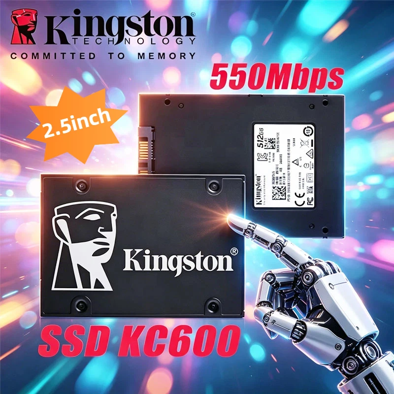 

Kingston KC600 SSD 256GB 512GB 1TB 2TB SATA III 2.5 Inch Internal Solid State Drive HDD Hard Disk HD SSD 1024GB Notebook PC