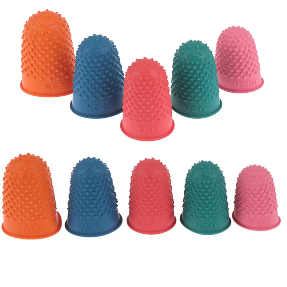 5Pcs/lot Counting Cone Rubber Thimble Protector Sewing Quilter Finger Tip Craft Needlework Accessories