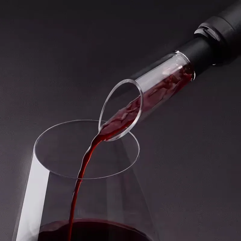 Electric Wine Opener with Multi-functional Corkscrew, Pourer and Bottle Stopper Set