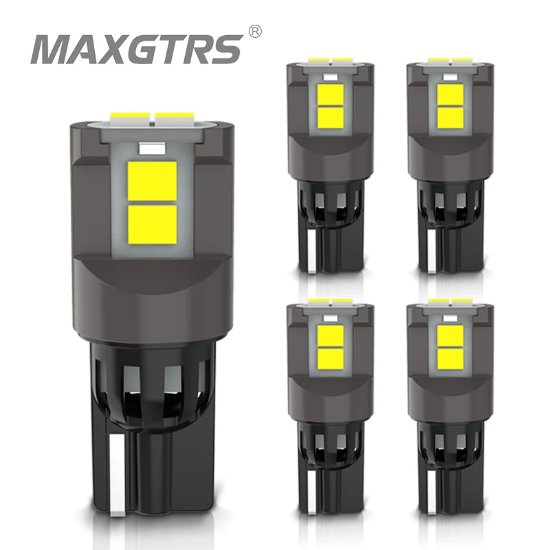5x W5W 3080 SMD Samochodowe Żarówki LED T10 194 168 Klinowe Zamienniki Świateł Cofania, Deski Rozdzielczej, Białe Niebieskie Żarówki do Świateł Postojowych