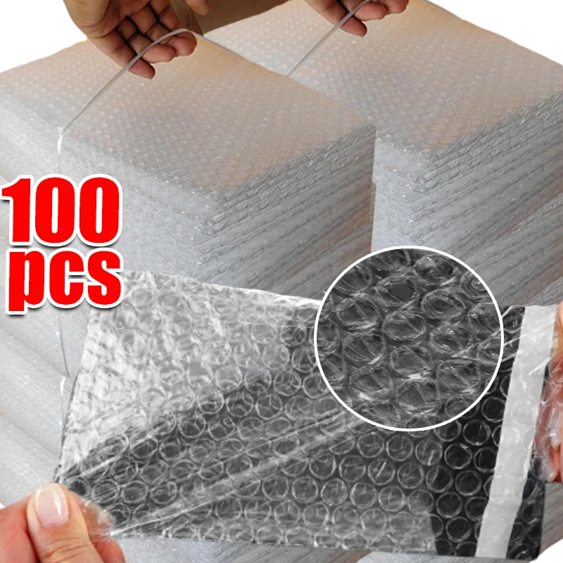 

20-100 шт. утолщенные противоударные пузырчатые мешки, упаковочная пленка, пузырчатая сумка для камеры мобильного телефона, водонепроницаемая и небьющаяся пенопластовая сумка