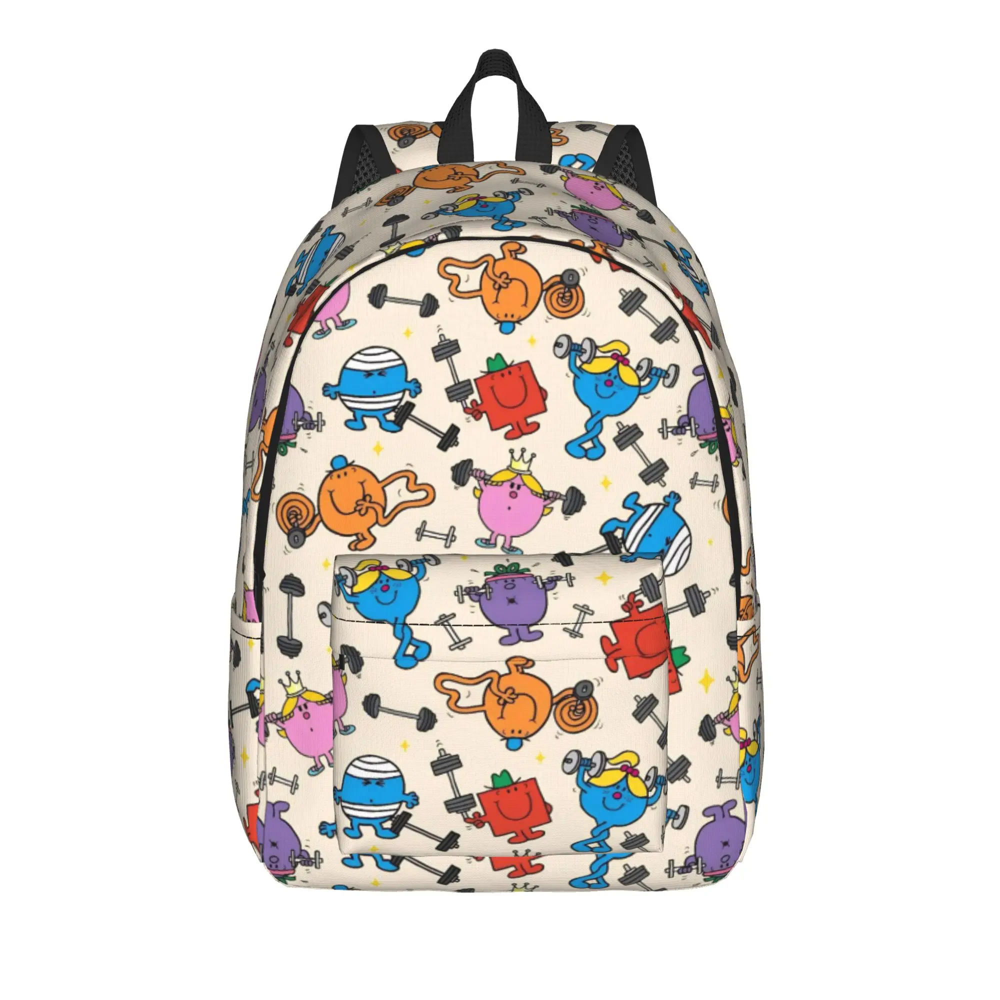 Cute M-Mr M-Men L-Little M-Miss Cartoon Backpack for Men Women Cool High School Business Daypack  College Shoulder Bag Outdoor