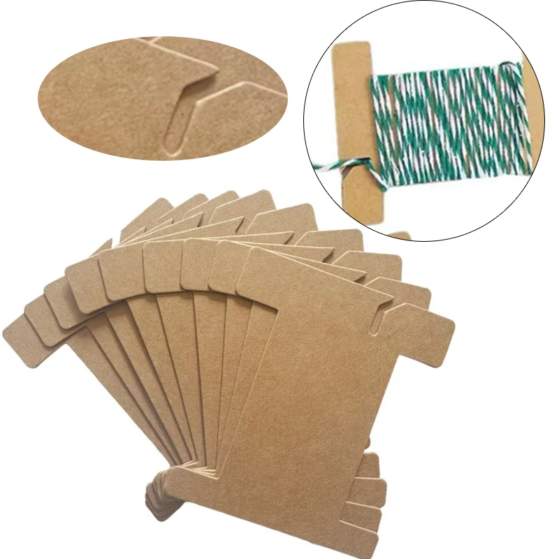 20pcs 8x10cm Line Thread Cord Cards Storage Necklace Display Holders Paper Cardboard Organizers For Jewelry Packaging Making
