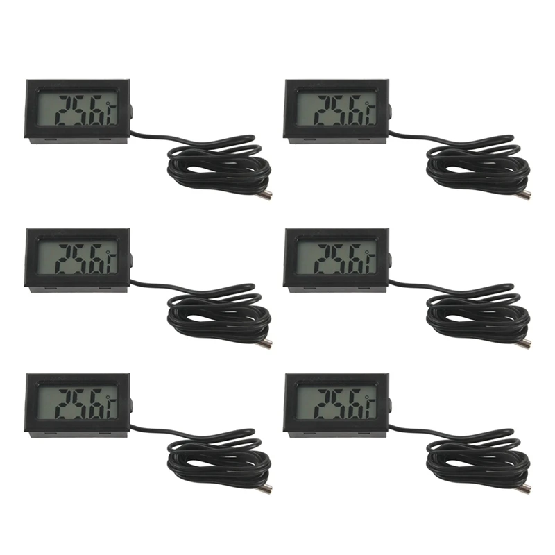 

6X New Digital LCD Thermometer Temperature Gauge Probe Sensor -50°C TO +110°C Range