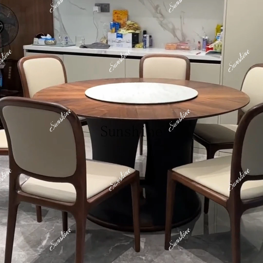 New Chinese style dining table and chair combination modern simple light luxury solid wood home useMM