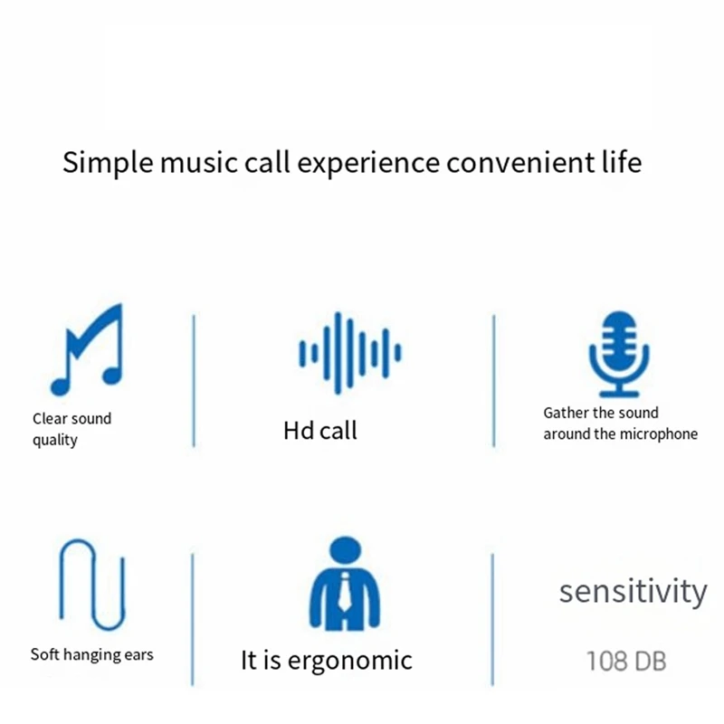 Digital Display Single Ear Hanging Ear Bluetooth Headset Open Bluetooth 5.3 Wireless Headset Earphone