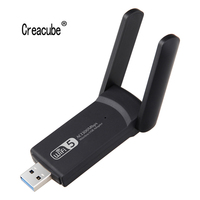 Creacube USB 3.0 1300M Wifi Adapter Dual Band 5G 2.4G 802.11AC Wifi Dual Antenna Dongle Network Card For Laptop PC