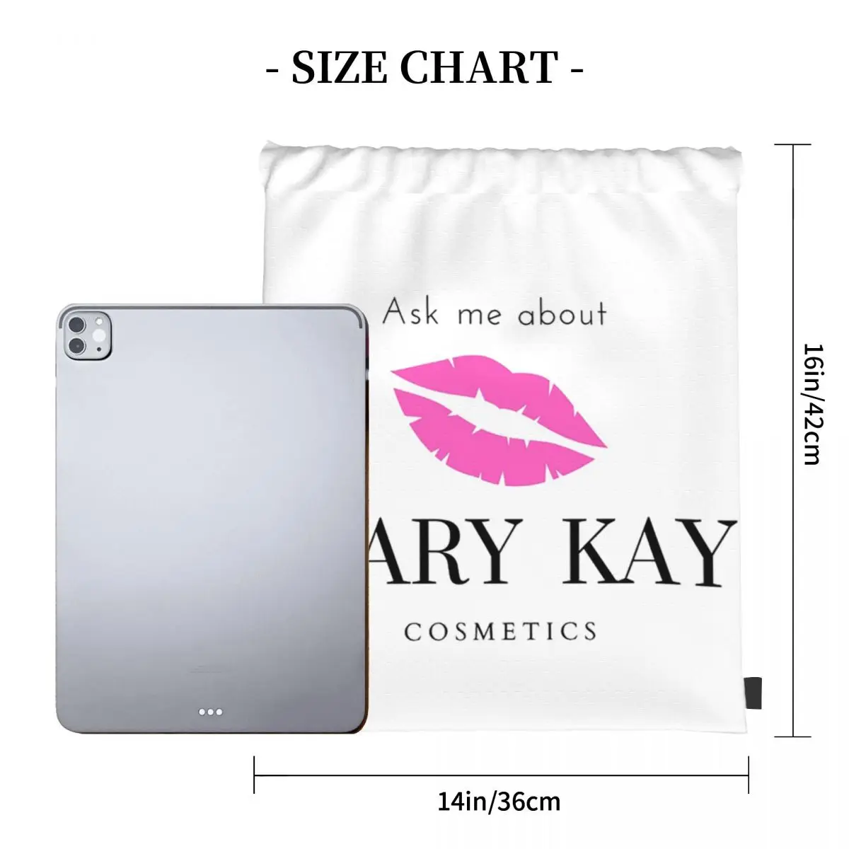 Ask Me About Mary Kay Backpacks Casual Drawstring Bags Drawstring Bundle Pocket Storage Bag Book Bags For Travel Students