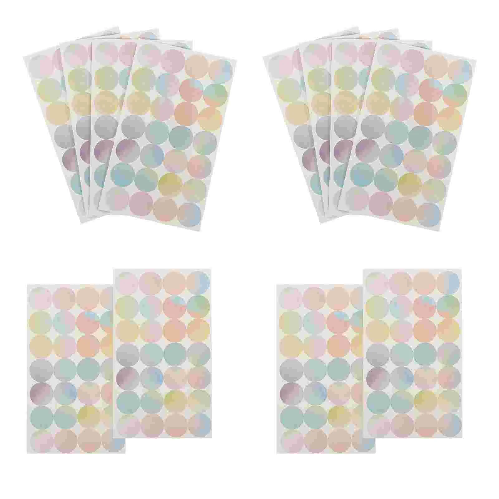 16 Sheets Round Stickers Loose-leaf Paper Patch Hole Protection Repair Punch Reinforcement Label Binder Circles Office