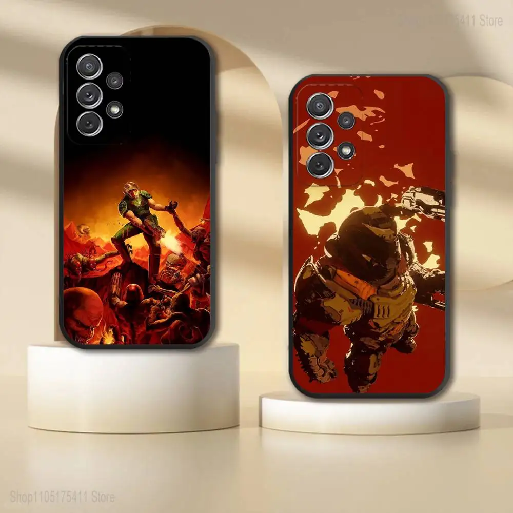 Super D-Doomes Cool Phone Case For Samsung S 25,24,23,22,30,21,10,9,Ultra,Plus,Lite,FE,4,5G Black Soft Case