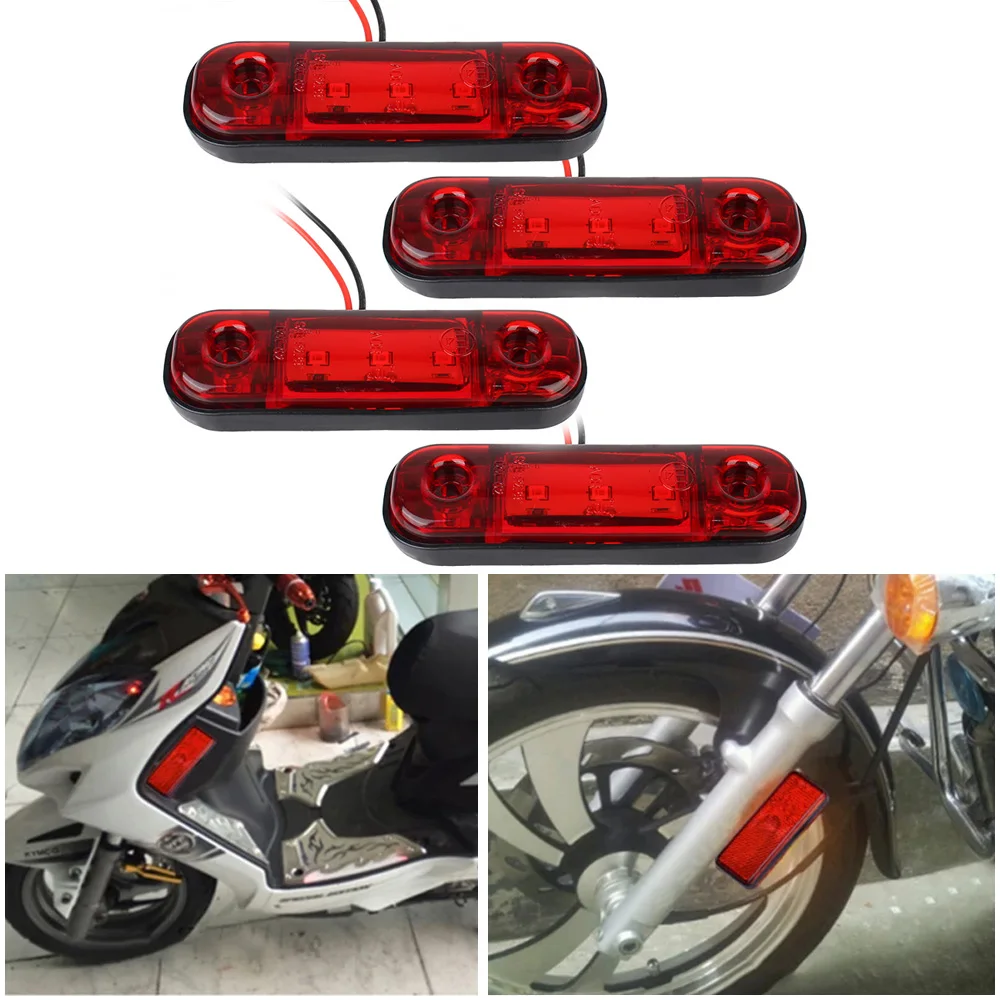 

24V 12V Motorcycle Indicator Side Marker Lights LED Car Taillight Signal Lamp Warning Blinker Trailer Truck Position Accessories