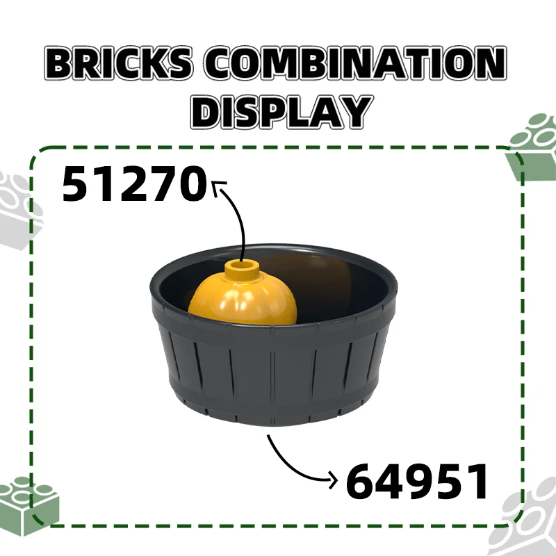 Wange 91Pcs/lot Marumine  Bricks PumpkinBlock Moc Color Accessories Compatible with 51270 Children\'s Toy Assembly Part