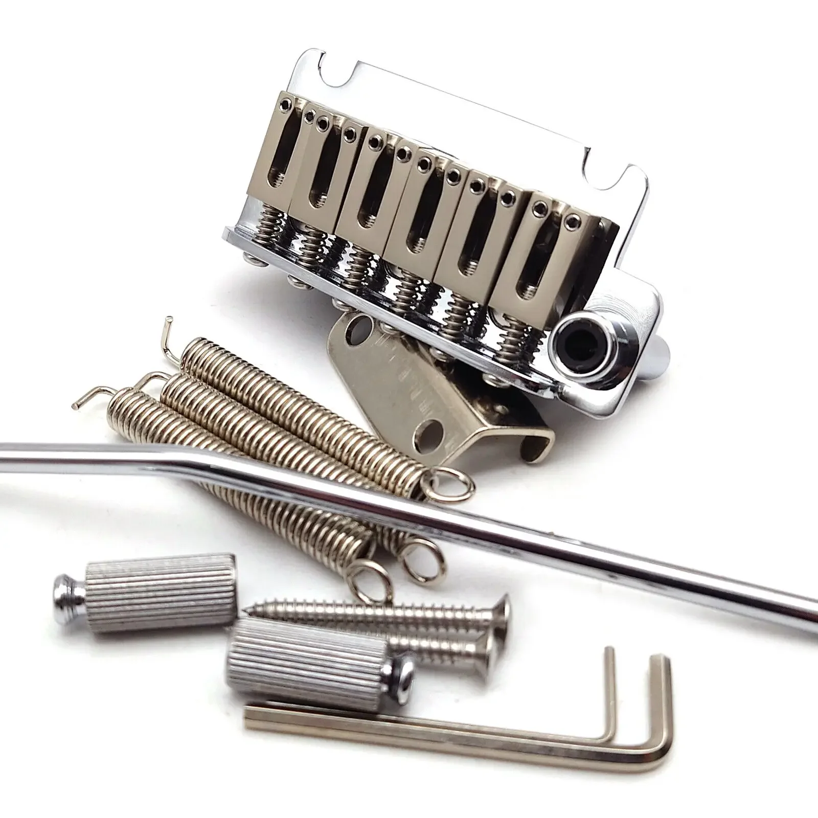 

2-Point Tremolo Bridge with Steel Block 54mm Chrome for 6 String Electric Guitar Replacement Parts Upgrade