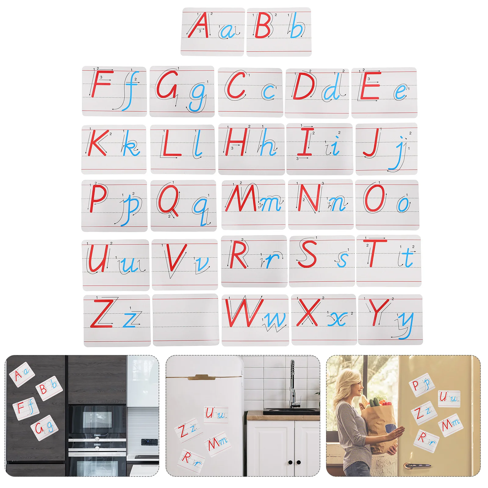 

1 set 1 Set 26 Alphabet Uppercase Lowercase Magnetic Letters For Fridge Educational Kids Preschool Learning Spelling Game Flat