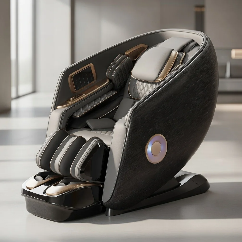 

Dual 6D Jade Full Body Massage Chair RENOVACARE PRMC-F01 Zero Gravity Airbag Foot Roller Bluetooth Voice Control Premium Home