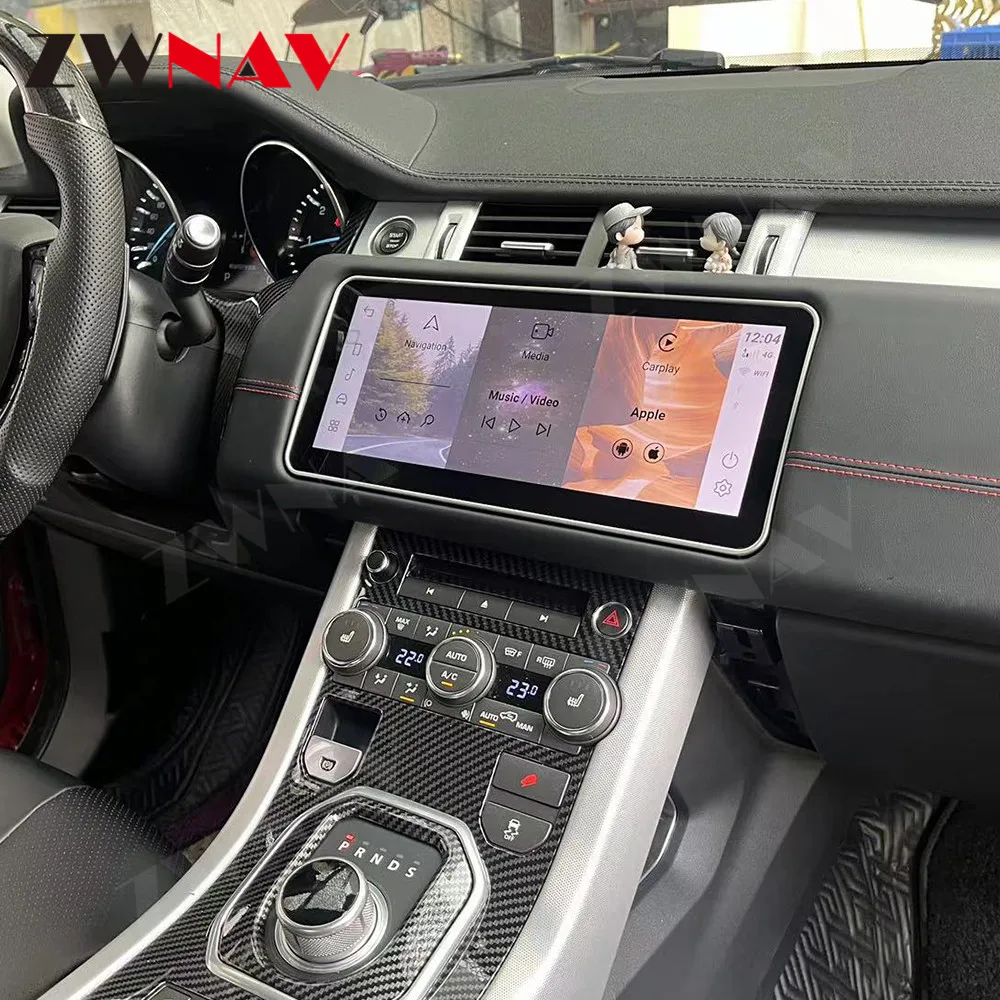 12.3 Cal Android dla zakresu Rover Evoque L538 2012 - 2018 Radio samochodowe nawigacja odtwarzacz z ekranem multimedialne Auto BT Stereo Carplay