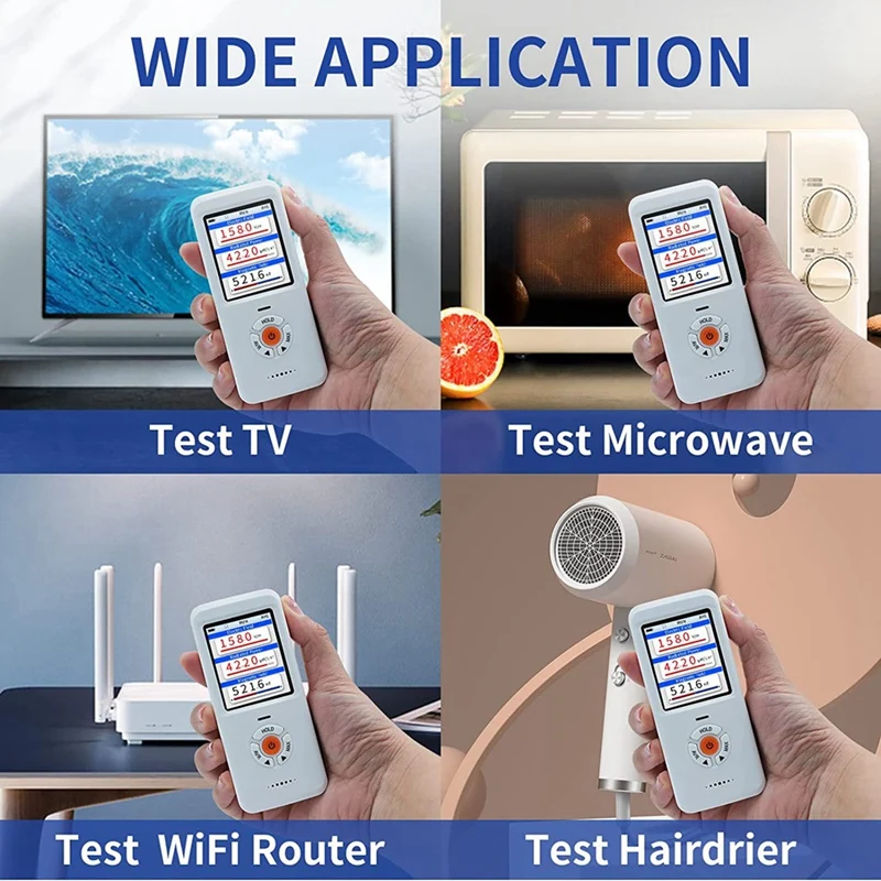 1 Pcs EMF Meter 3In1 Rechargeable Electromagnetic Field Radiation Detector With LCD For EF RF MF