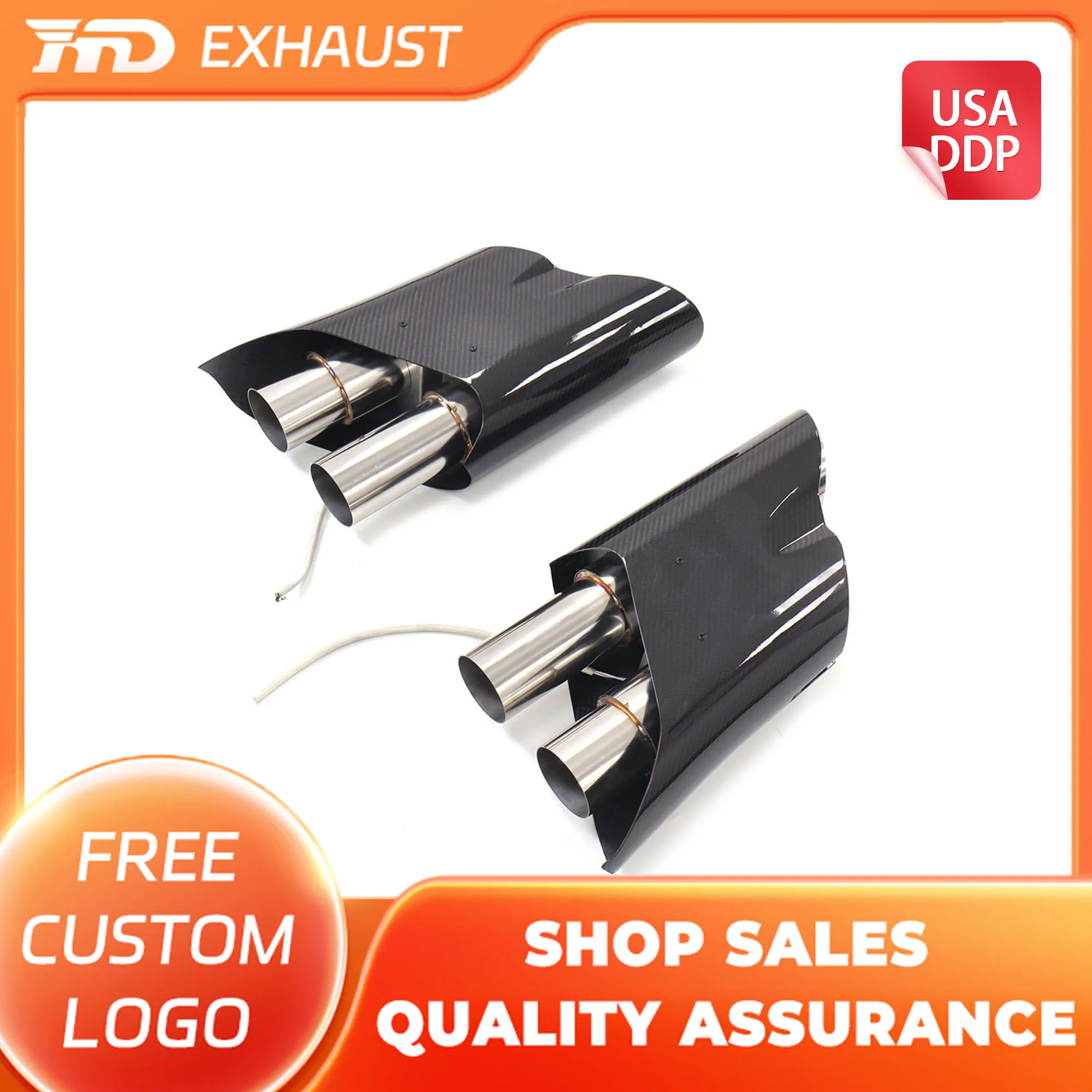 

HMD Performance Tips for Mercedes-Benz G-Class Brabus-style Exhaust High Race Accessories Carbon Fiber