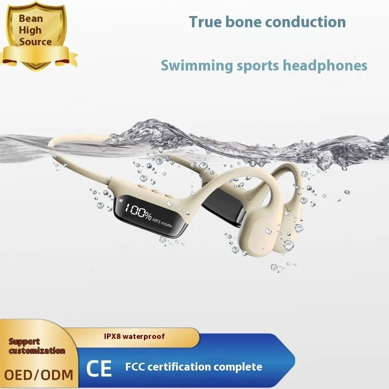 Bone Conduction Headphones Bluetooth 5.4 Wireless Earphone IPX8 Waterproof for Swimming Sports Support MP3 Player With 32G RAM