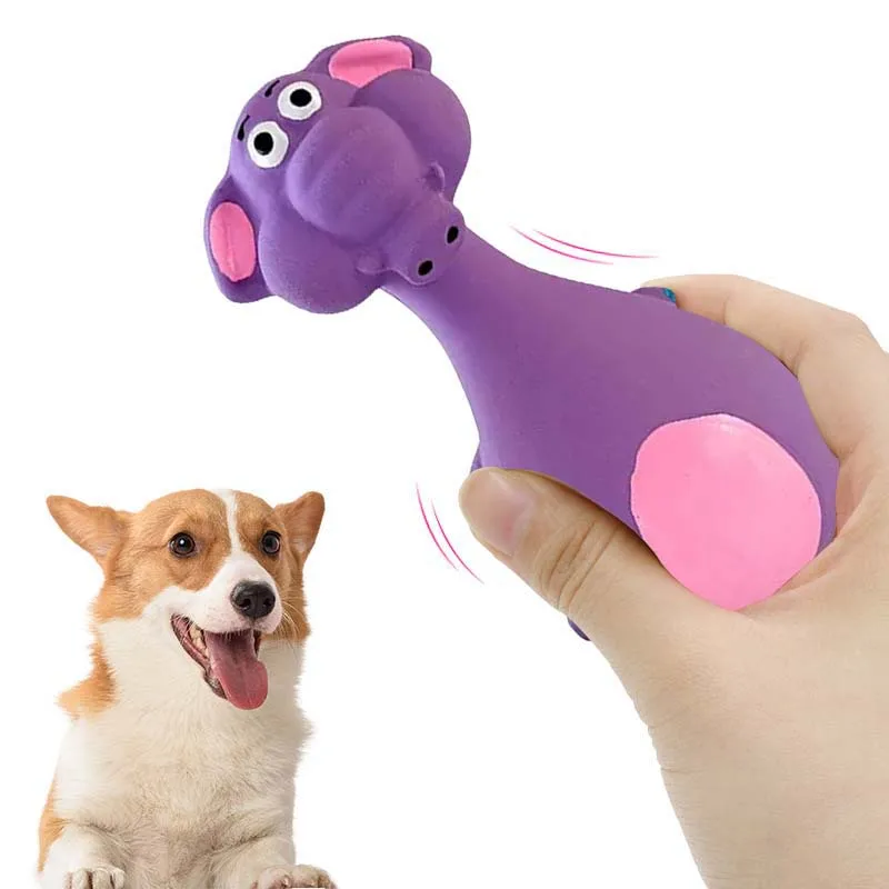 Indestructible Dog Chew Toy Funny Cartoon Cows/Elephant/Puppy Toy for Aggressive Chewers Large Breed