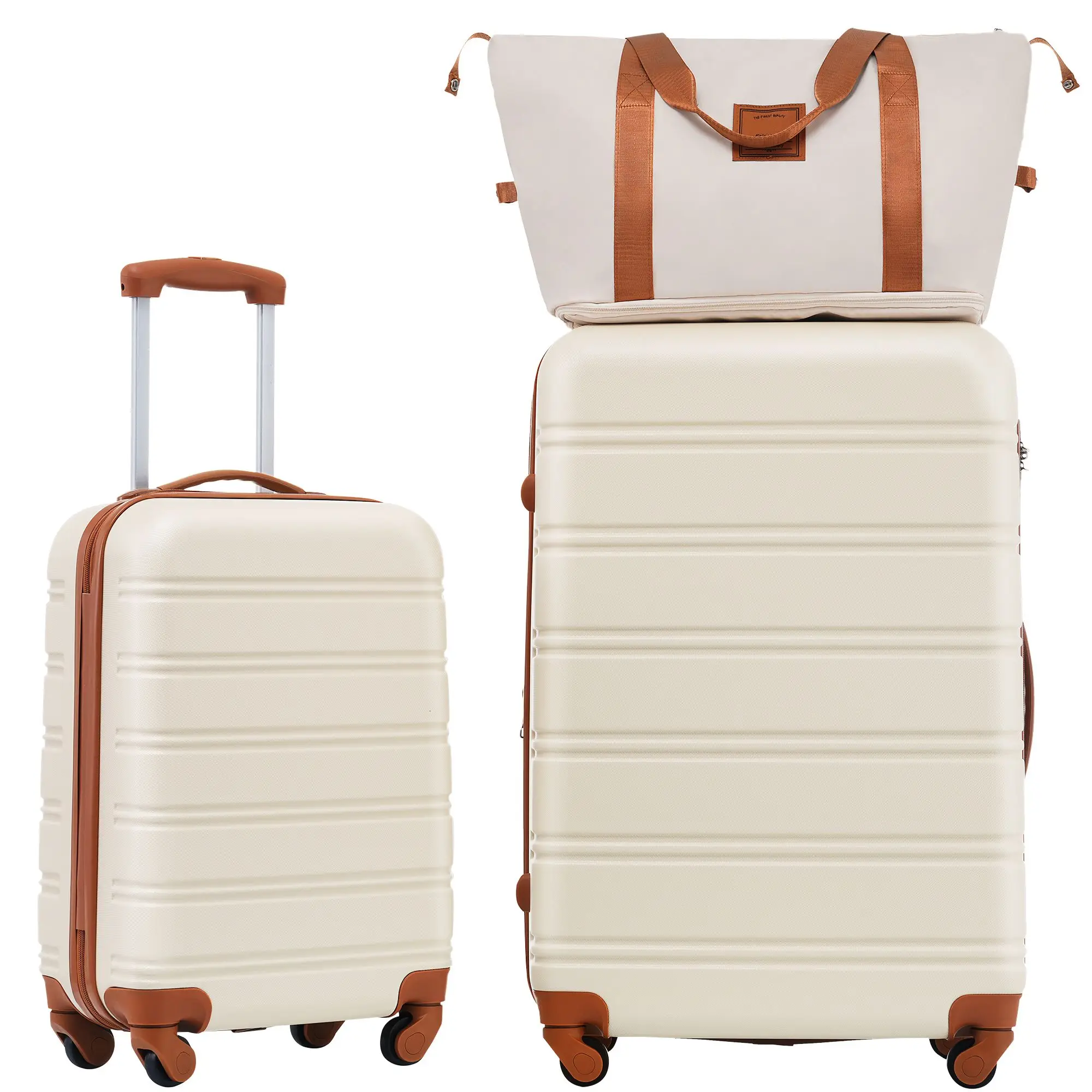 

Hardshell Luggage Sets 2Pcs + Bag Spinner Suitcase with TSA Lock Lightweight 20" + 28"