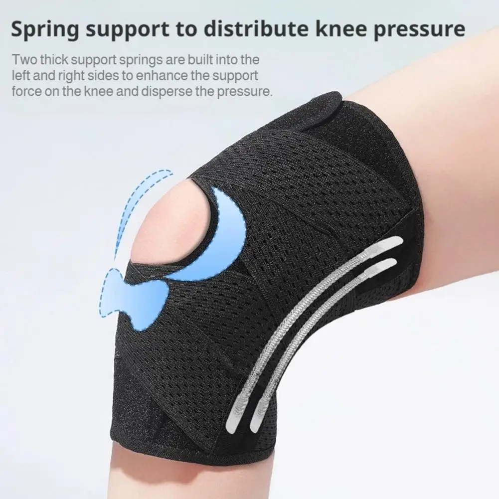 Knieschützer, Kniebandage, Stützwickel, Arthritis, Verletzungen, Erholung, atmungsaktive Kniestütze, Knieschoner mit seitlichen Stabilisatoren – Detail 9