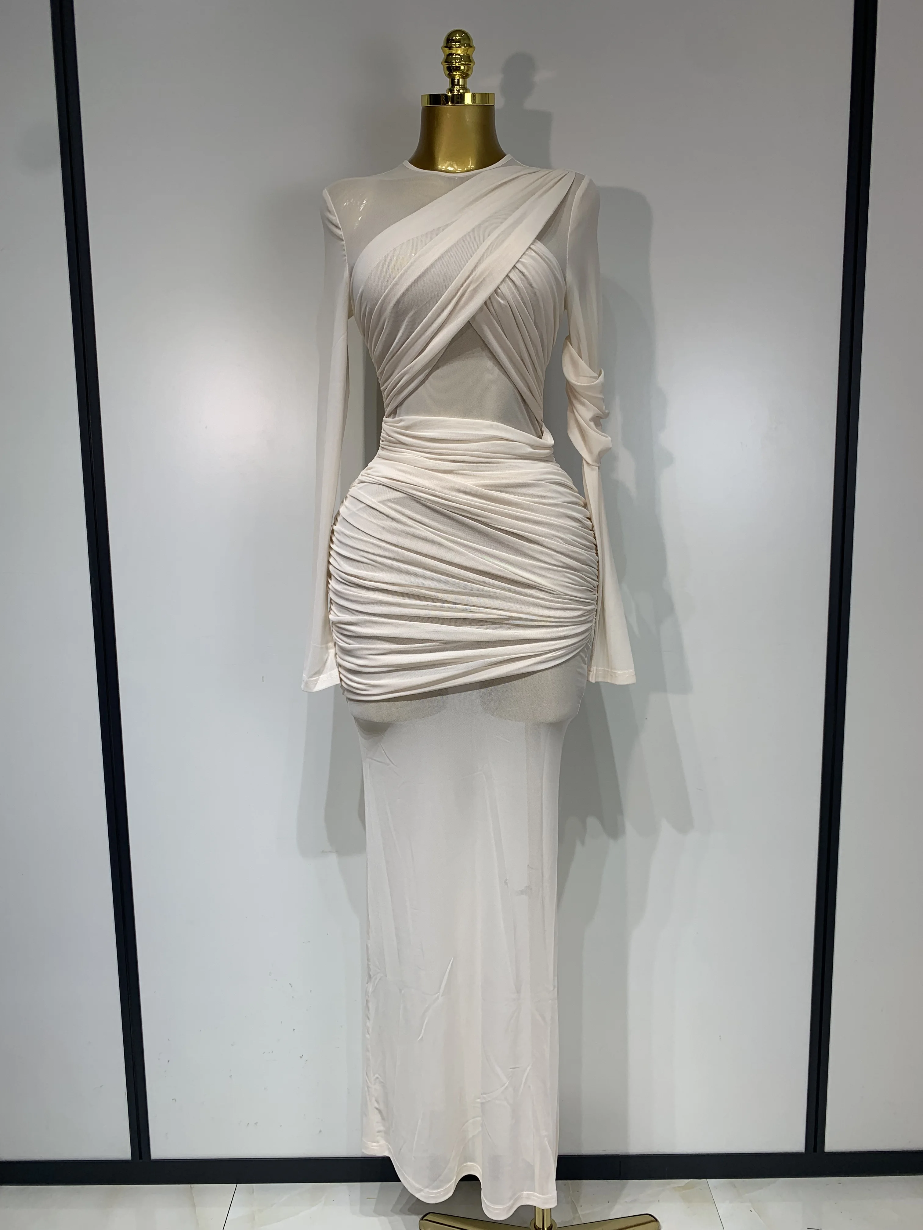 birthday bodycon dresses for women Lucca One Shoulder Organza Bodycon Mini Dress main image 1