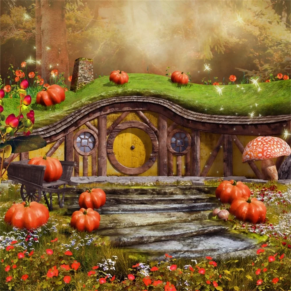 Fairy Tale Jungle Baby Poster Backdrops Wonderland Magic Mushroom Kids Adult Portrait Photography Background Photo Decor