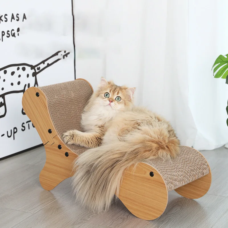 

Products Cat Scratching Wooden Corrugated Cat Scratcher Board Lounge Bed Post Grinding Claw Toys Scrapers for Cats Pet Accessory