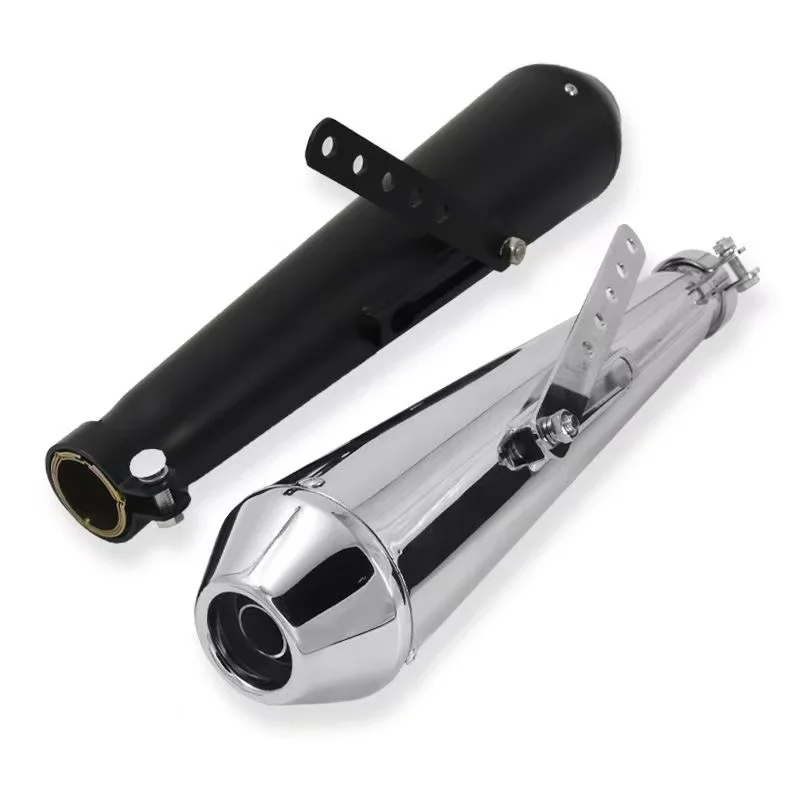 

Motorcycle Exhaust Muffler Retro Vintage Classic Electroplating Escap Moto for Cafe Racer Bobber Chopper Custom