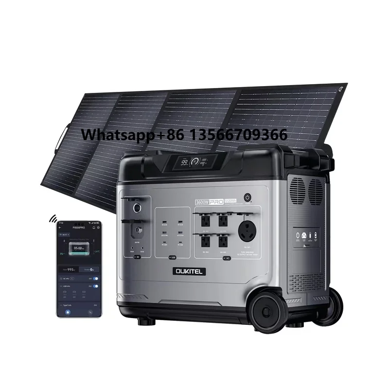 

5120Wh LiFePO4 All in One Home Backup 3600W 4000W Portable Power Station Solar Generator
