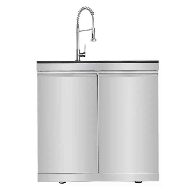 

Двухдверный шкаф-мойка из нержавеющей стали для модульных уличных кухонь для барбекю