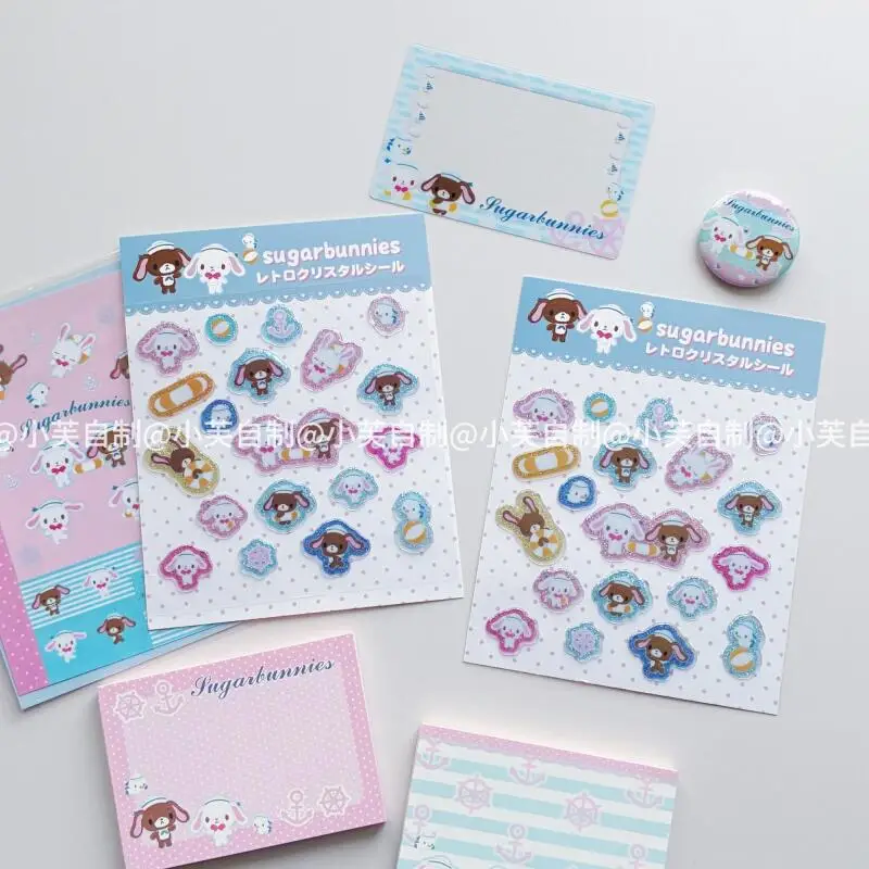 

Kawaii наклейка с сахарными кроликами, креативная периферия, мультяшная девушка, настольное украшение для ручного счета, материал «сделай сам», студенческая награда, подарок