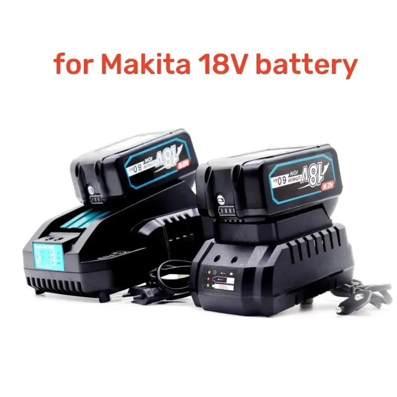 Latest BL1830 18V 6000mAh Battery and charger For Makita 18V Battery Rechargeable Replacement BL1840 BL1850 BL1860 BL1860B Tools