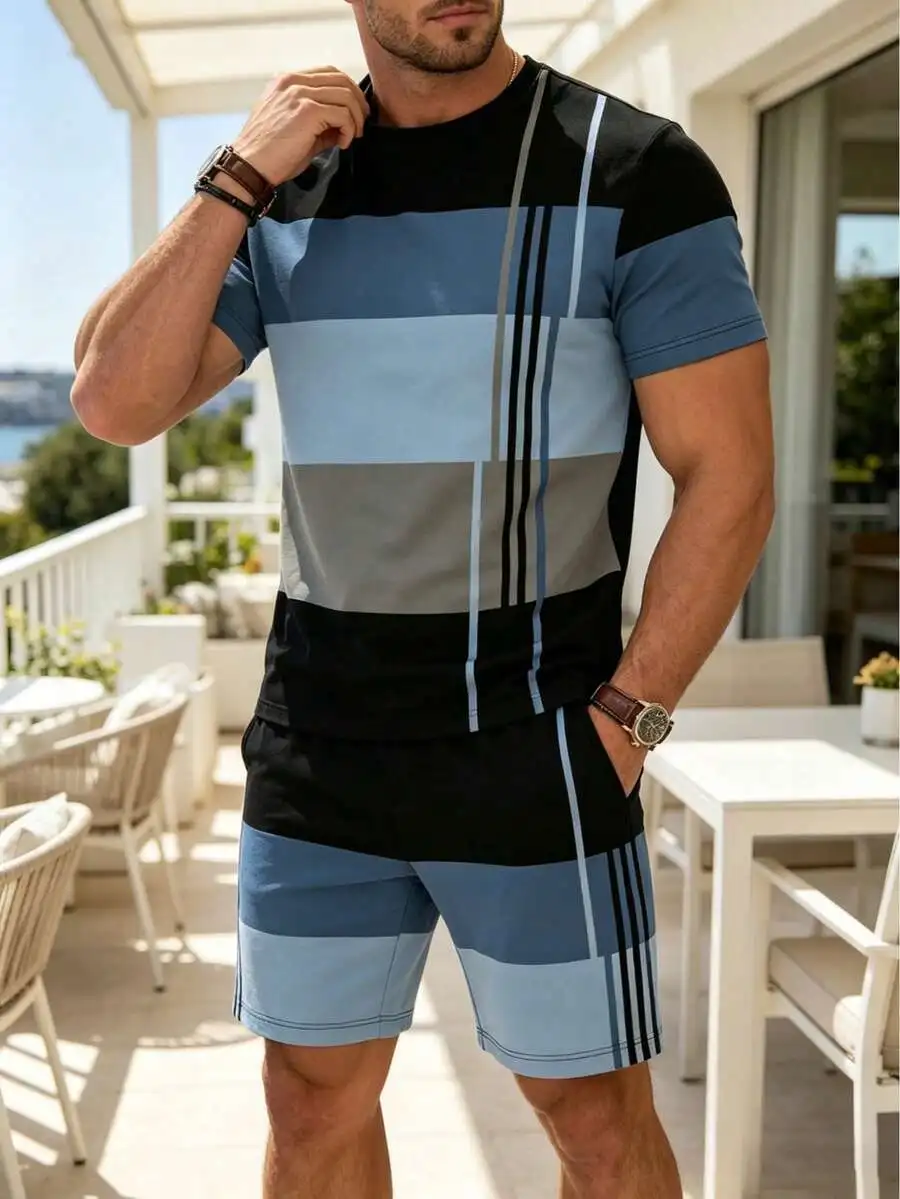 Men's Fashion 2-Piece Set - St - Men'S Fashion Color บทวิจารณ์และราคา