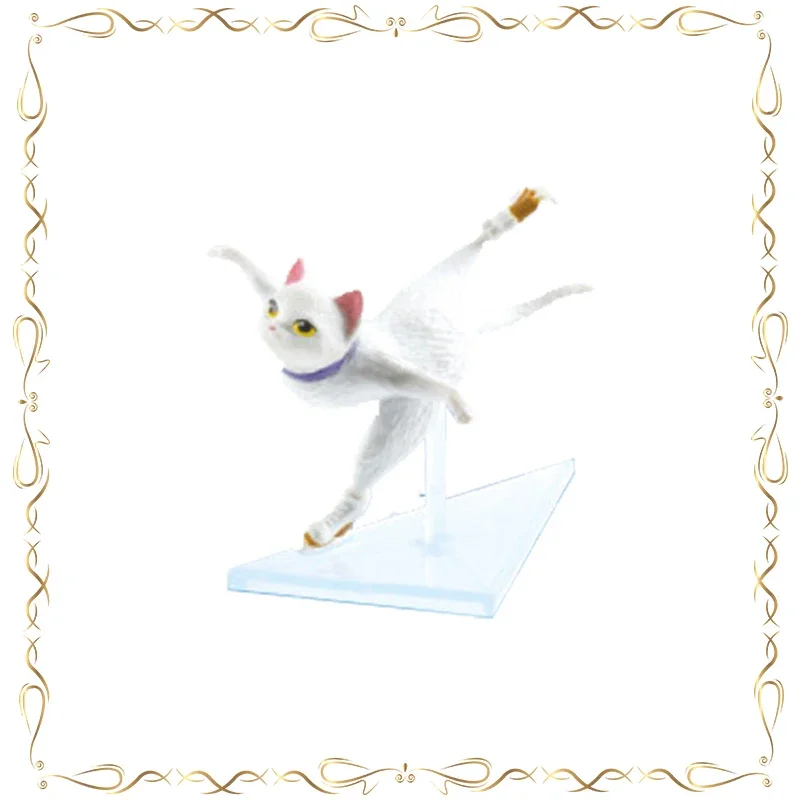 

Ice-skating Cat Gashapon Kawaii Desktop Ornament Keepsake Action Figure Model Toys