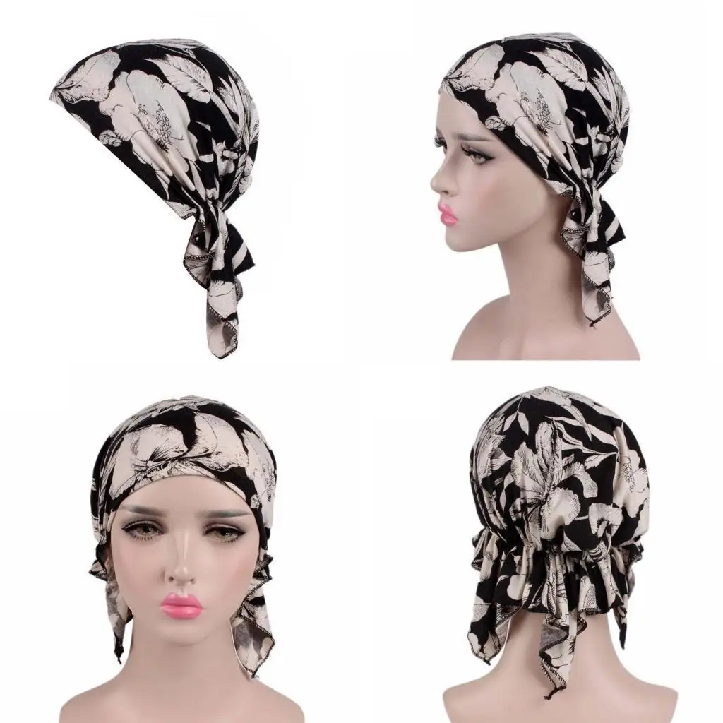 Women Soft Chemo Cap Stretch Headscarf Hat Headwear Bandana for Hair Loss