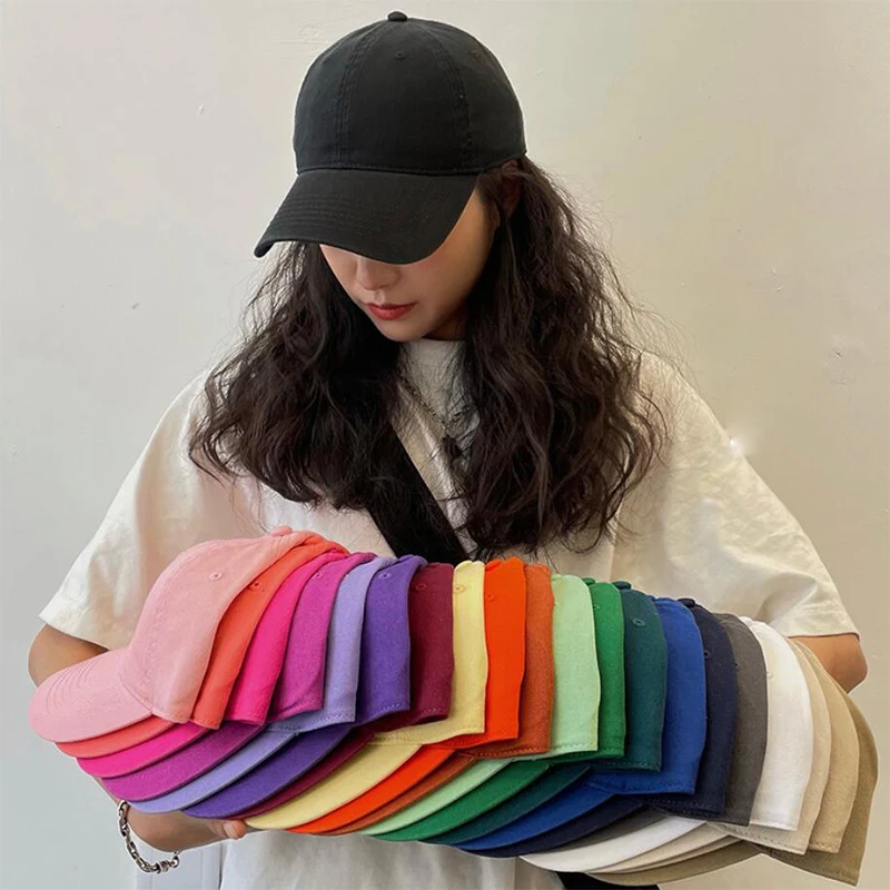 Men Women Multiple Colour Baseball Cap Peaked Cap Solid Color Adjustable Unisex Summer Dad Hat Wholesale Hats Hats for Men 골프모자