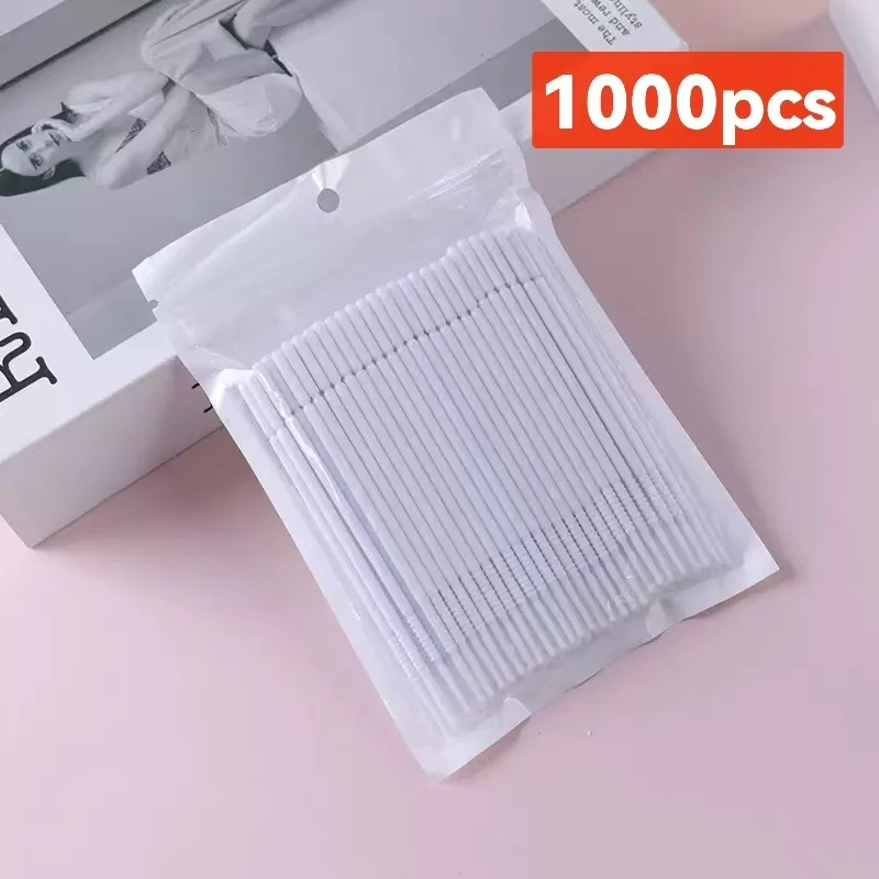 500/1000PCS Wimpern Reinigung Pinsel Hoch Bunte Schönheit Make-Up Sauber Entferner Werkzeug Großhändler Kristall Pinsel Wimpern Micro Pinsel