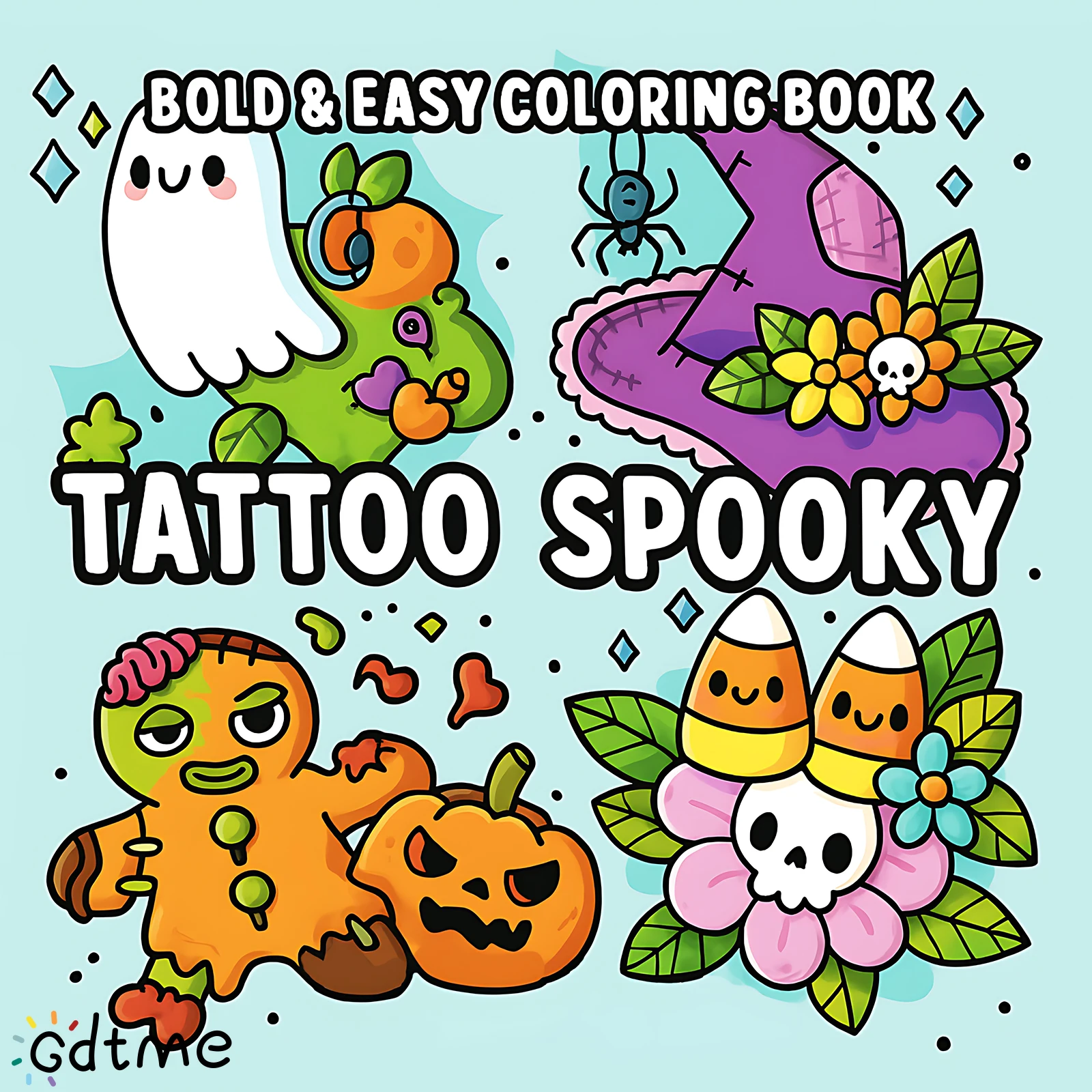 Relaxing Creative Spooky Cutie Coloring Book for Adults Teens Fun Doodle Drawing Activity Gift Idea