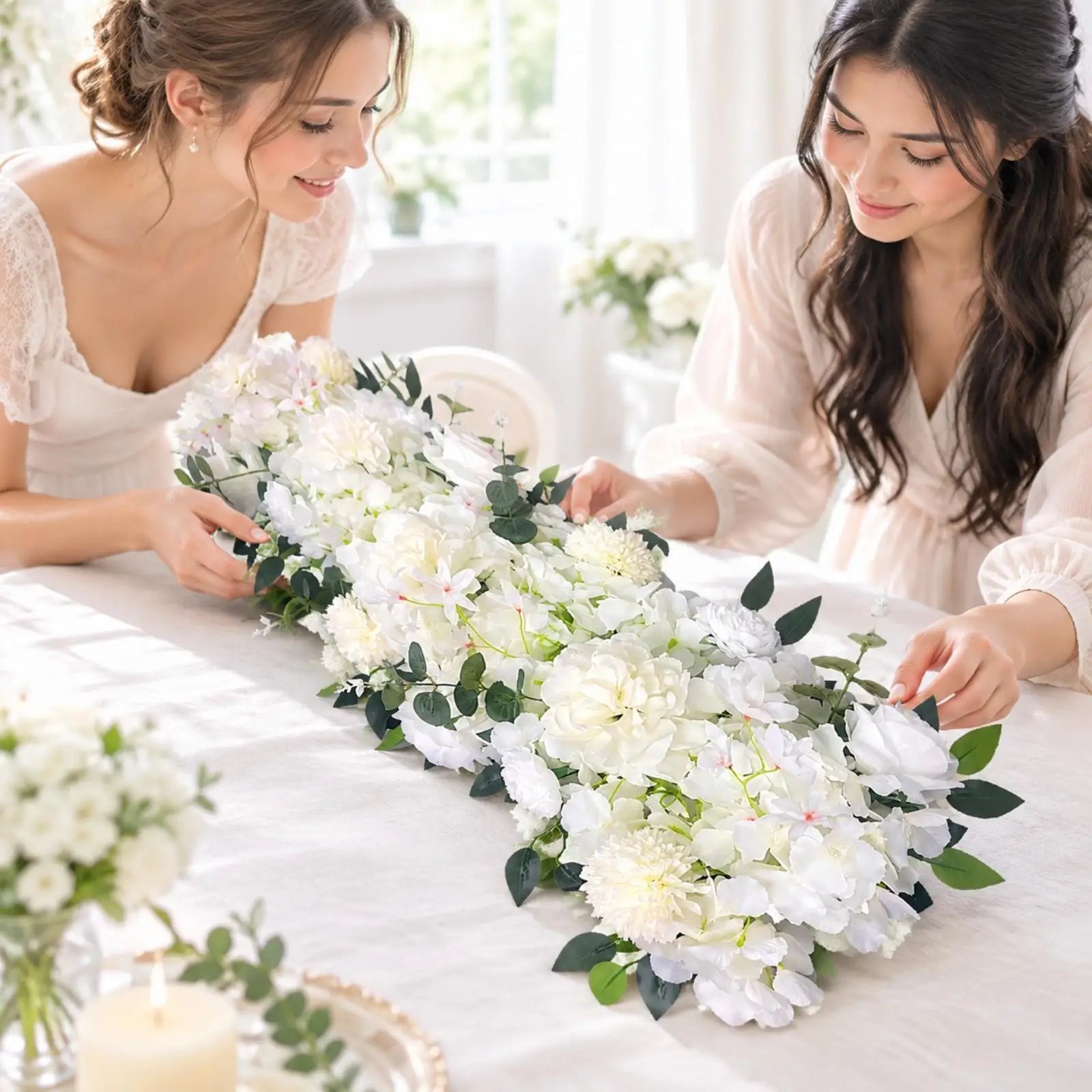Elegant Silk Flower Spray Wedding Decorative Floral for Arch Stand Party Backdrop Installation