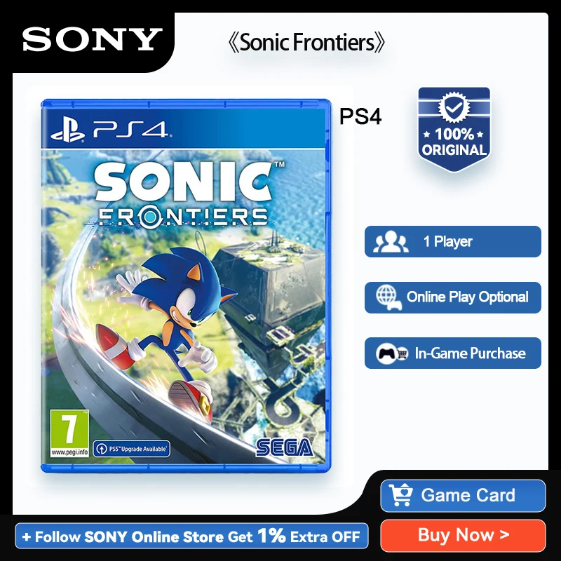 Игровые приставки Sony PlayStation 4 Sonic Frontier PS4, игровые предложения для платформы PlayStation4 PS 4 PlayStation5 PS 5 игровых дисков