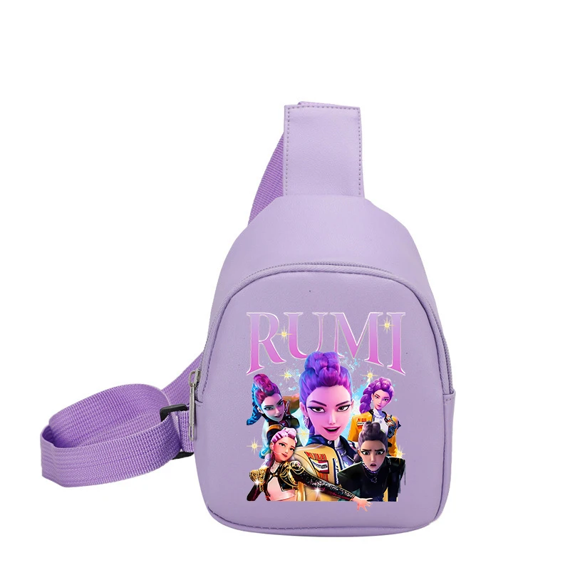 Bolsos de hombro KPop Demon Hunters para niños y niñas, bolso de pecho con figura de Anime de dibujos animados, bolsos cruzados de gran capacidad a la moda, bolso bonito para teléfono