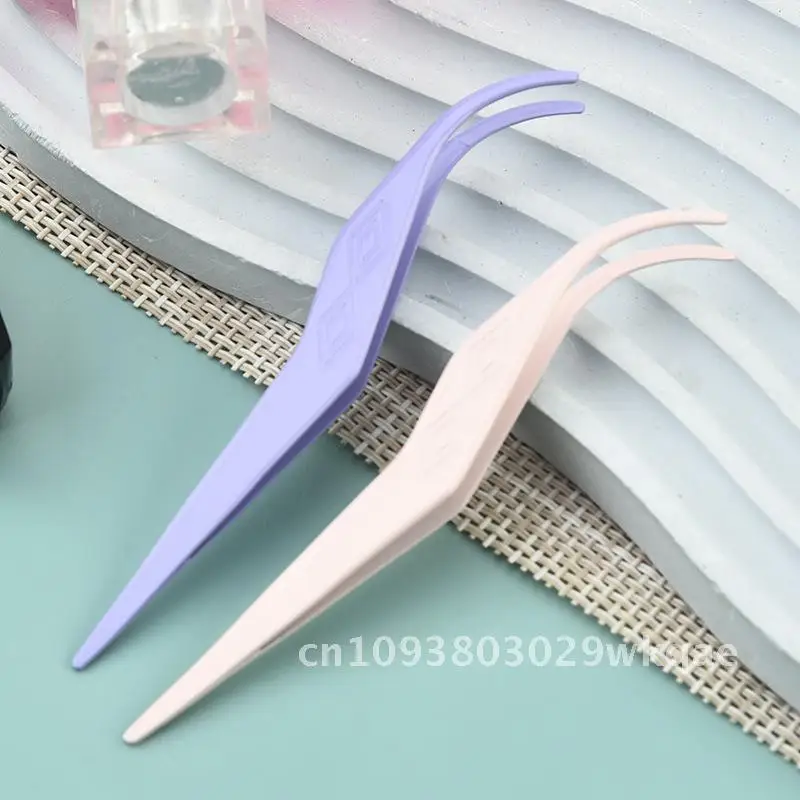 Piegaciglia in acciaio inossidabile Pinzette per innesto universale per ciglia Strumenti di bellezza per trucco con bocca ad arco in canna di fucile