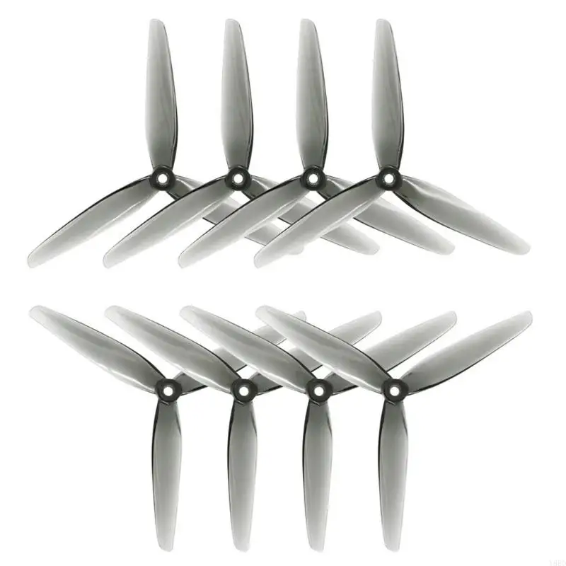 Y88D Strong ABS Plastic Propellers 7 Inch Three Blade Designs Toy Aircraft Spare Parts Simple Installation for Drones 7035